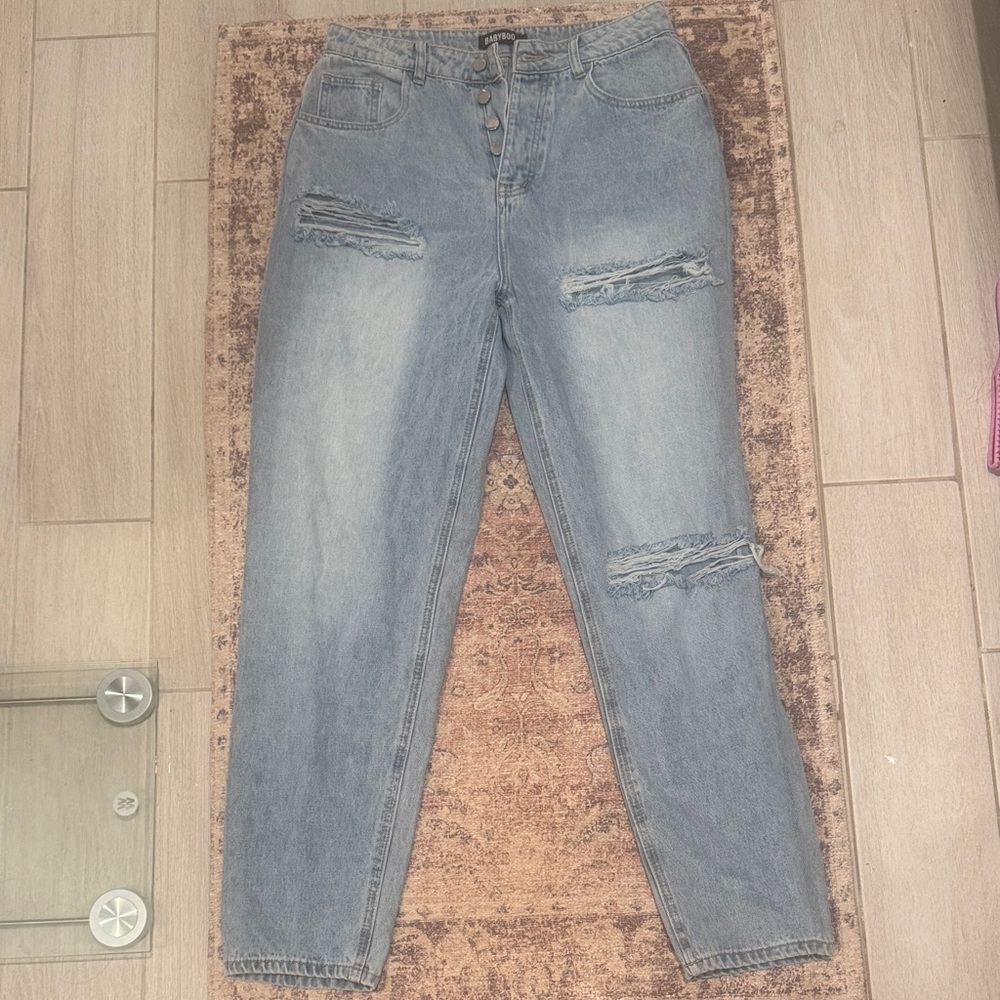 Distressed Light Blue Women's Jeans